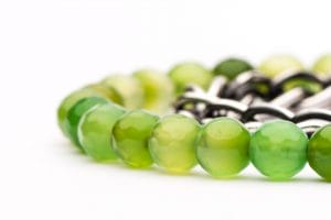 BRA-04-228 - Portonovo Verde Mela - Bracciale da donna doppio giro regolabile